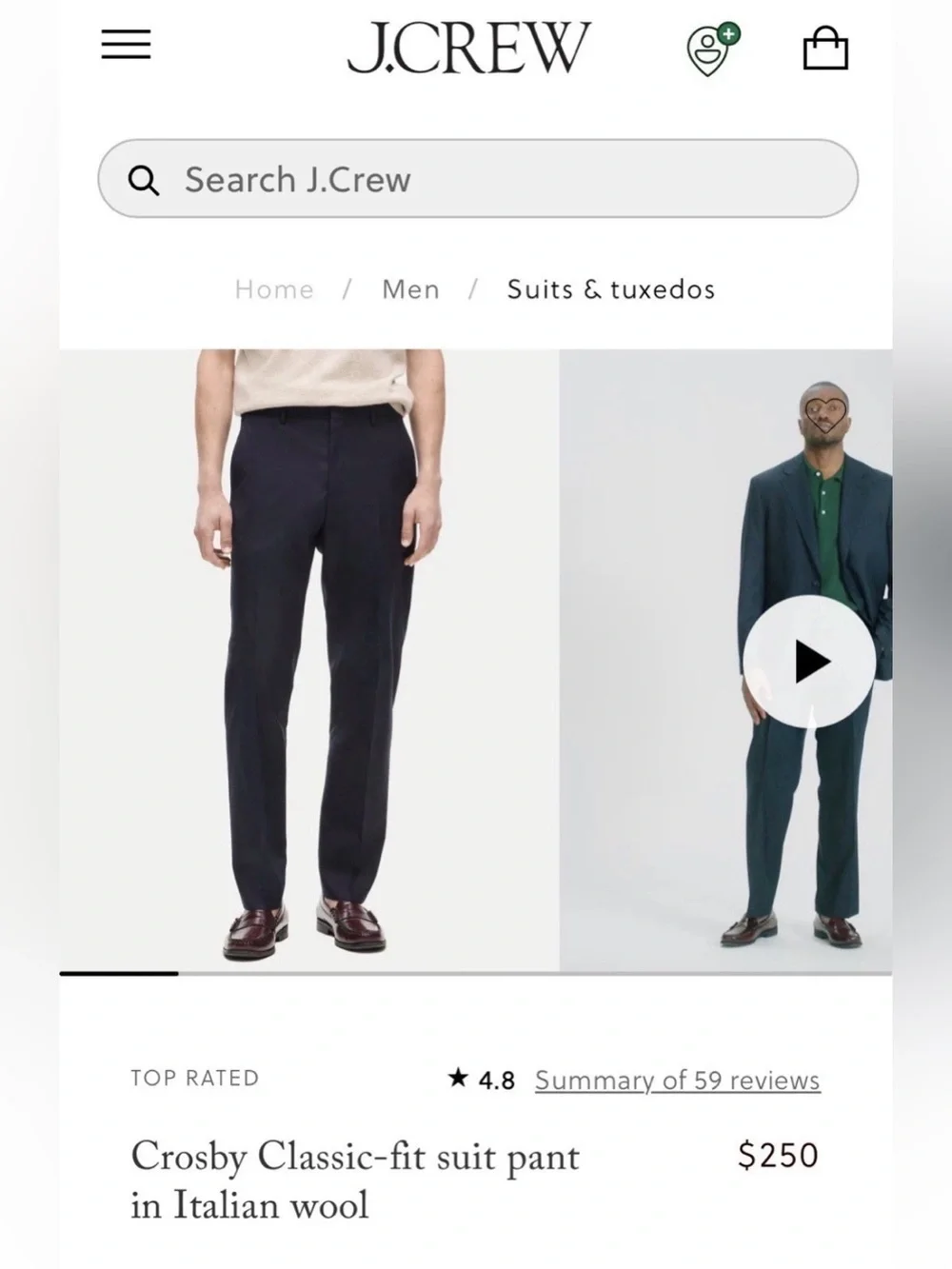 J. Crew $250 crew